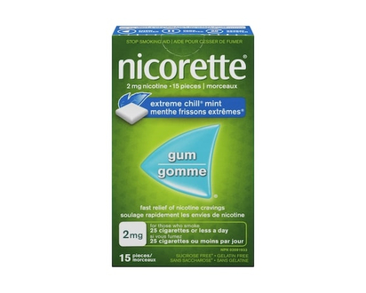 Nicorette Stop Smoking Aid 2 Mg Nicotine Extreme Chill Mint - 15.0 EA