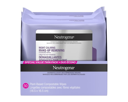 Neutrogena Night Calming Makeup Removing Cleansing Wipes - 1.0 EA