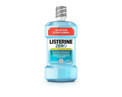 Listerine Zero Antiseptic Mouthwash, Mild Mint, Alcohol Free - 1 L