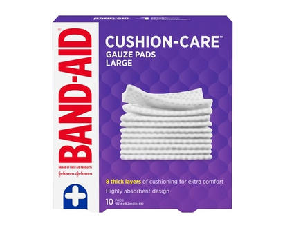 Band-Aid Gauze Pads, Large - 10.0 EA