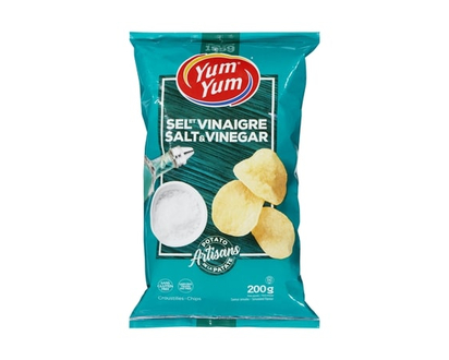 Yum Yum Croustilles à saveur sel et vinaigre - 200.0 G