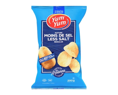 Yum Yum Croustilles à saveur originale, réduit en sodium de 40 % - 200.0 G