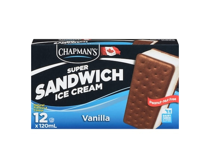 Chapmans Super Ice Cream Sandwich Vanilla - 120.0 ML