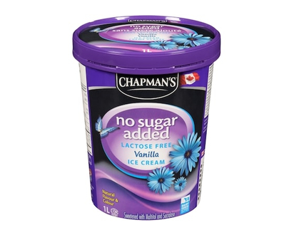 Chapmans No Sugar Added Lactose Free Ice Cream Vanilla - 1.0 L
