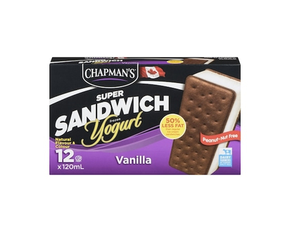 Chapmans Super Frozen Yogurt Sandwich Vanilla - 120.0 ML