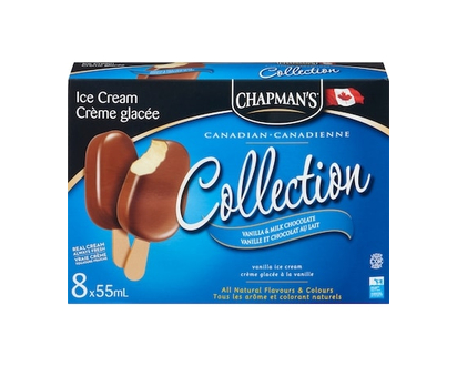 Chapmans Canadian Collection Vanilla & Milk Chocolate Ice Cream Bar - 55.0 ML