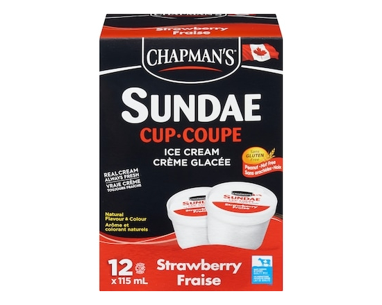 Strawberry Ice Cream Sundae Cup - 12.0 EA