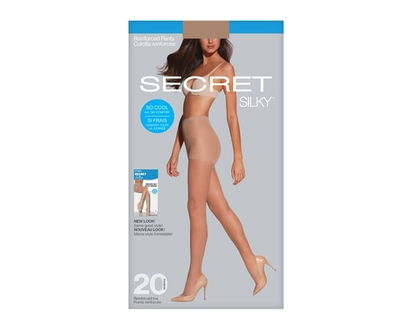 Secret Collection Sheer Reinforced Panty w/Reinforced Toe w/HeiQ - D - 1 PR