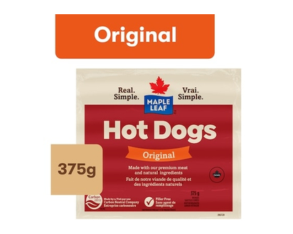 Maple Leaf Original Gluten Free Wieners - 375.0 G