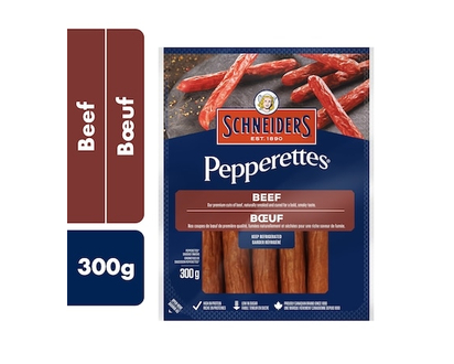 Schneiders Pepperettes Sausage Sticks, Beef - 300.0 G