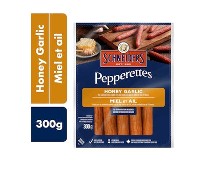 Schneiders Pepperettes Sausage Sticks, Honey Garlic - 300.0 G
