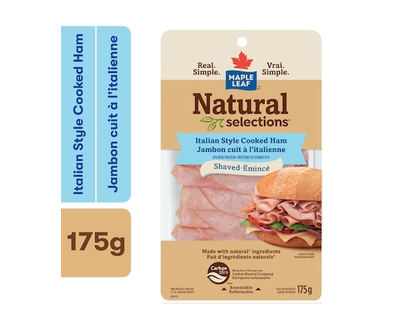 Maple Leaf Natural Selections Shaved Deli Ham, Italian Style - 175.0 G