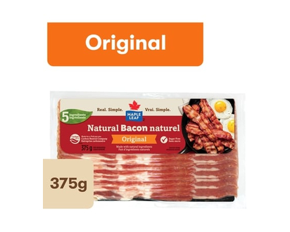 Maple Leaf Original Natural Bacon - 375.0 G