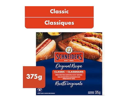 Schneiders Classic Hot Dogs - 375.0 G