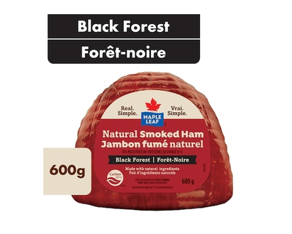 Maple Leaf Natural Smoked Black Forest Ham - 600.0 G