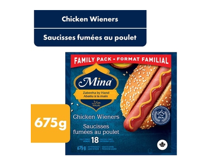 Mina Halal Chicken Wieners - 675.0 G