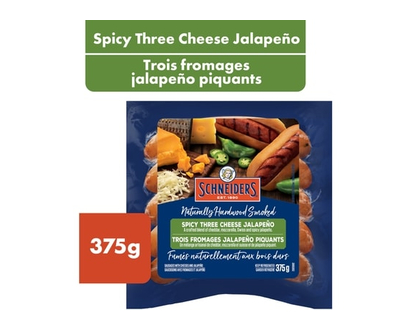 Schneiders Spicy Three Cheese Jalapeo Smoked Sausage - 375.0 G