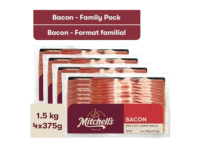 Mitchell's Gourmet Foods Family Pack Bacon - 375.0 G