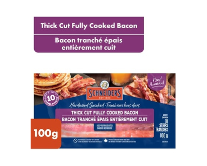 Schneiders Thick Cut Fully Cooked Bacon - 100.0 G