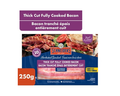 Schneiders Thick Cut Fully Cooked Bacon - 250.0 G