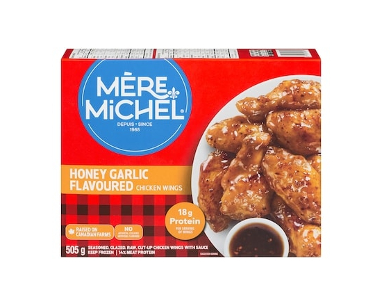 Mère Michel Ailes de poulet à saveur de miel et d'ail - 505.0 G