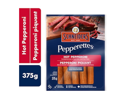 Schneiders Pepperettes Sausage Sticks, Hot Pepperoni - 375.0 G