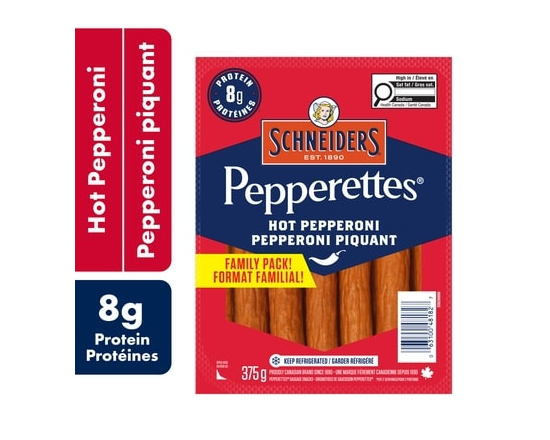 Pepperettes Sausage Sticks, Hot Pepperoni - 375.0 G