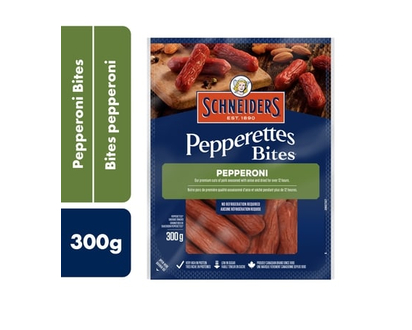 Schneiders Pepperettes Bites Sausage Snacks, Pepperoni - 300.0 G
