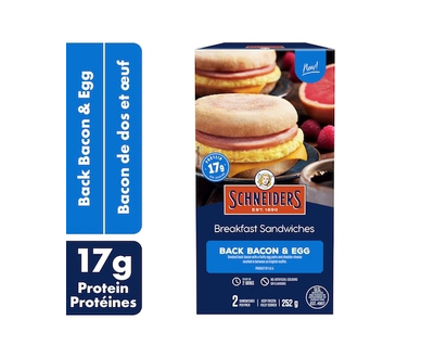 Schneiders Back Bacon & Egg Breakfast Sandwiches, 2 per pack - 252.0 G
