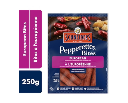Schneiders Pepperettes Bites Sausage Snacks, European - 250.0 G