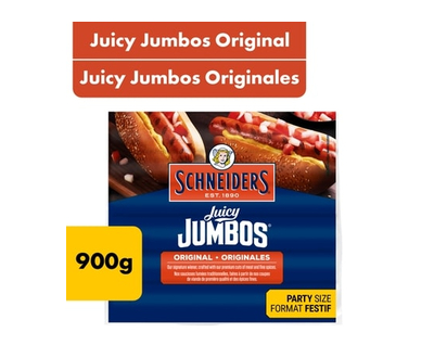 Schneiders Juicy Jumbos Original Hot Dogs Family Pack - 900.0 G