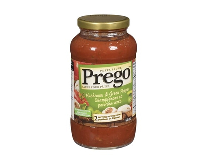 Prego Pasta Sauce, Mushroom & Green Pepper - 645.0 ML