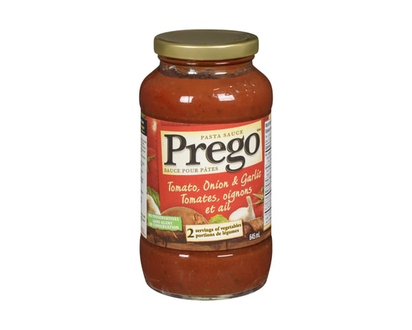 Prego Sauce pour Pâtes Tomate, Oignon et Ail - 645 ML