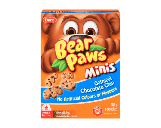 Bear Paws Minis Oatmeal Chocolate Chip Cookies - 186.0 G