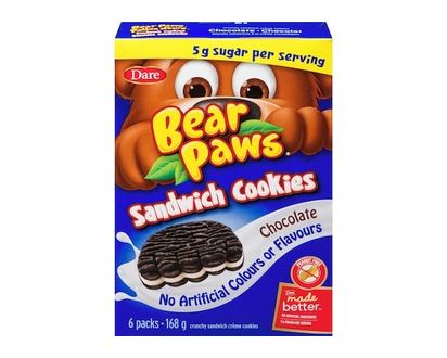 Dare Bear Paws Sandwich Cookies Chocolate - 168.0 G
