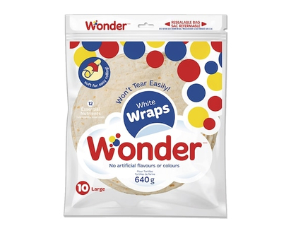 Wonder White Large Wraps 10pk - 640.0 G