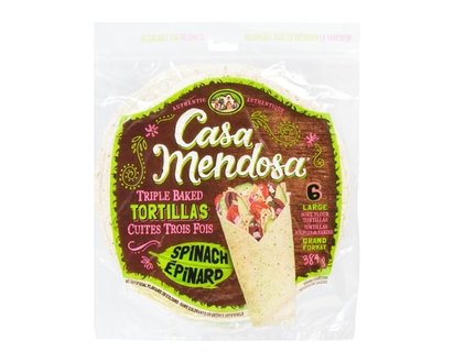 Casa Mendosa Spinach Large Tortillas - 384.0 G
