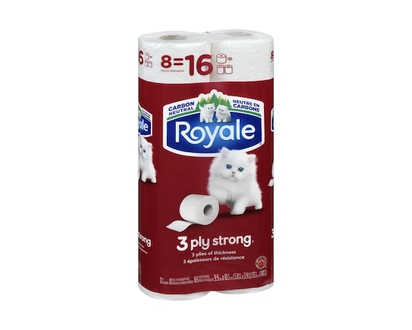 3 Ply Strong Toilet Paper, 8=16 Rolls, 165 Bath Tissues per roll - 8.0 EA