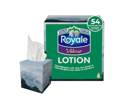 Royale Velour Lotion Facial Tissue, 1 Cube Box, 54 Tissues per Cube box - 54.0 EA