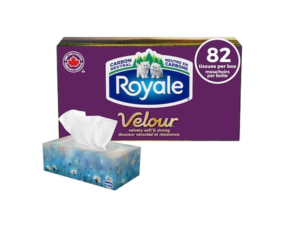 Royale Mouchoirs Velour, 1 boîte, 82 papiers-mouchoirs par boîte - 1.0 EA