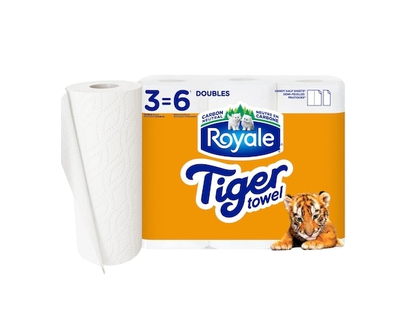 Royale Tiger Strong Paper Towel, 3 Equal 6 Rolls, 98 Sheets per Roll - 98.0 EA