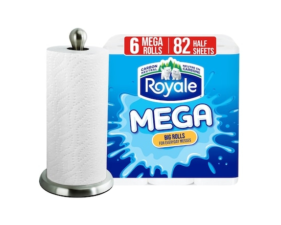 Royale Essuie-tout Mega, 6 Gros rouleaux, 82 feuilles par rouleau - 6.0 EA