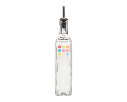 Trudeau Oil Bottle With Metal Plate - 1.0 EA