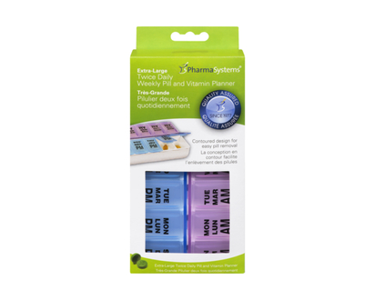 PharmaSystems uMedPlan Extra Large Pill & Vitamin Planner Twice Daily - 1.0 EA