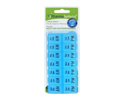 PharmaSystems Twice Daily Pill & Vitamin Planner - 1.0 EA