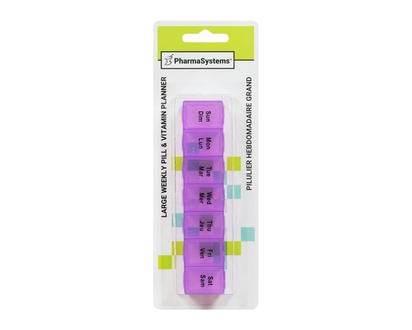 PharmaSystems 7-Day Pill Box, L - 1.0 EA