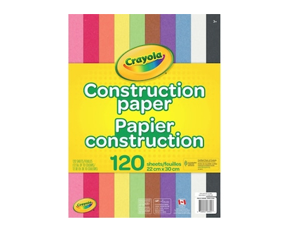 Crayola Construction paper, 120 sheets - 1.0 EA
