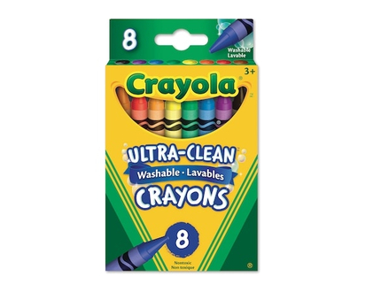 Crayola 8 Crayons, Lavables - 1.0 EA