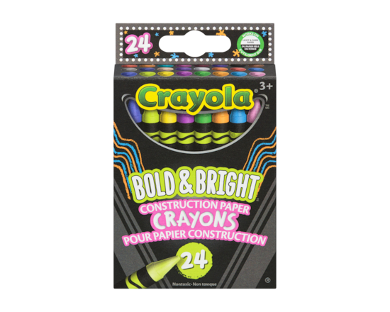 Bold & Bright Construction Paper Crayons, 24 Count - 1.0 EA