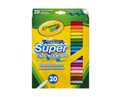 Crayola 20 Count Washable Super Tip Markers - 1.0 EA